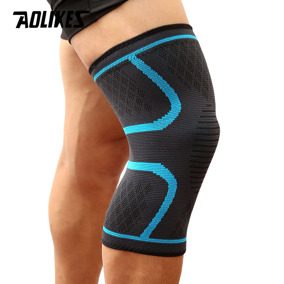 1pc AOLIKES Compression Knee Sleeve - Breathable, Non-Slip, Ideal for Running, Volleyball, Basketball, Yoga, Tennis, Football and more - Durable Polyamide & Nylon, Fitness Enthusiasts, Athletes, Fitness Accessory, Sports Gear