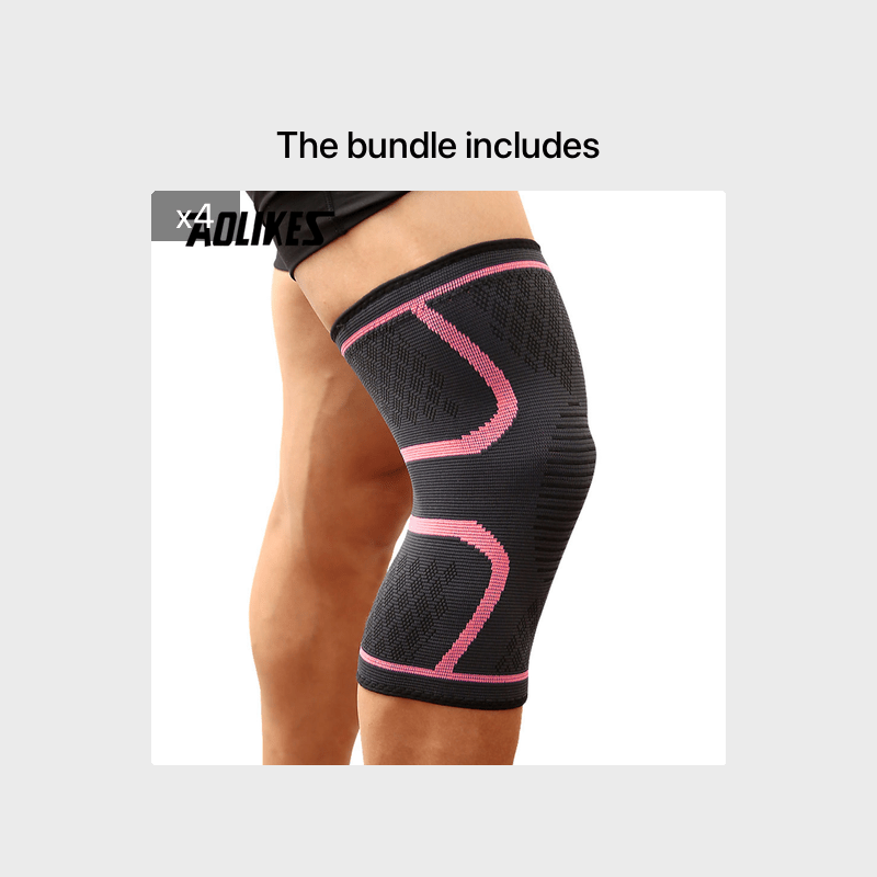 1pc AOLIKES Compression Knee Sleeve - Breathable, Non-Slip, Ideal for Running, Volleyball, Basketball, Yoga, Tennis, Football and more - Durable Polyamide & Nylon, Fitness Enthusiasts, Athletes, Fitness Accessory, Sports Gear