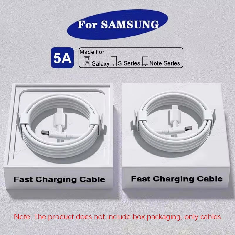 2PCS PD 45W USB C Cable for Samsung Galaxy S20 S21 S22 S23 Ultra Note 10 5G 20 A53 A54 Super Fast Charging USB Type C Data Cable