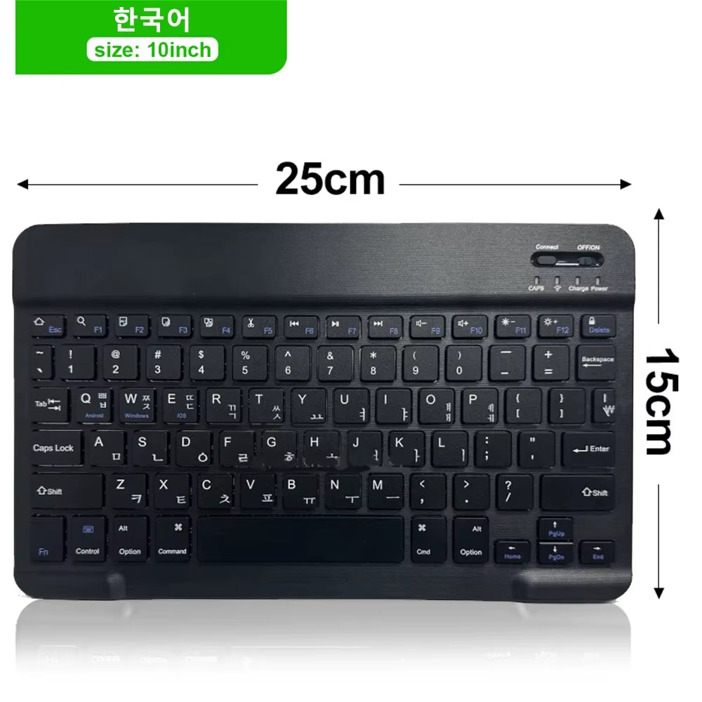 Bluetooth Wireless Keyboard Mouse for IOS Android Windows Tablet for Ipad Air Mini Pro Spanish Korean Portugal Russian Keyboard