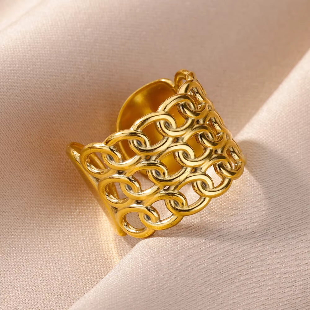 316L Stainless Steel Rings for Women Gold Color Never Fade Luxury Classic Rings Wedding Couple Rings Jewelry Free Shipping