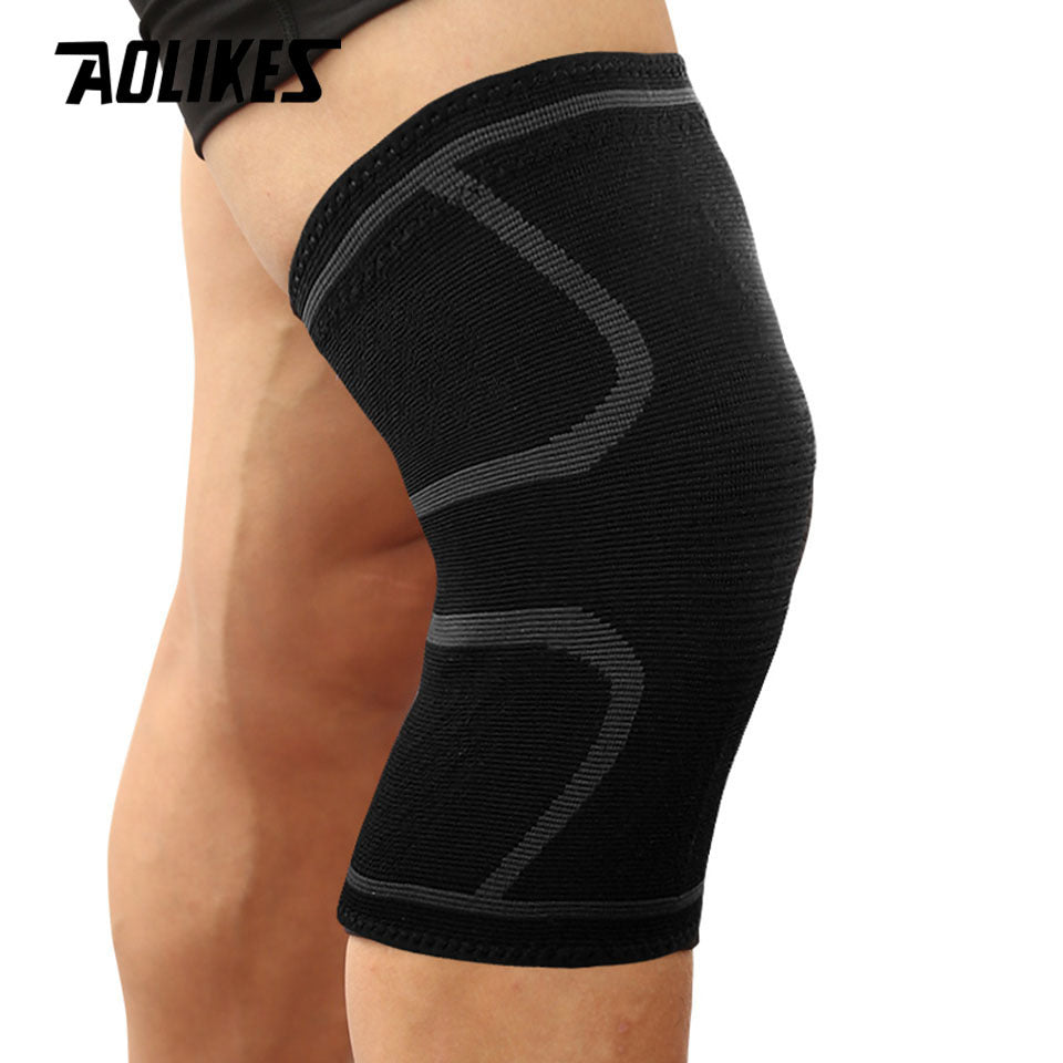 1pc AOLIKES Compression Knee Sleeve - Breathable, Non-Slip, Ideal for Running, Volleyball, Basketball, Yoga, Tennis, Football and more - Durable Polyamide & Nylon, Fitness Enthusiasts, Athletes, Fitness Accessory, Sports Gear