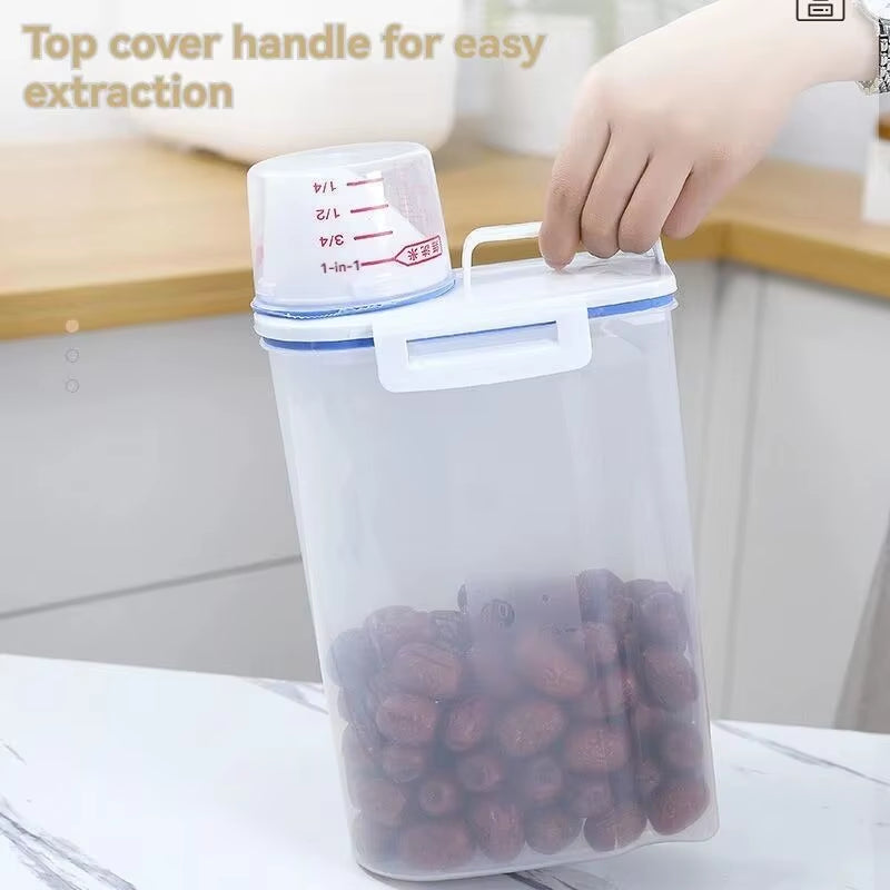 Moisture-Proof Grain Jar Rice Jar Grain Storage Box Pet Food Bucket Storage Jar Sealed Bucket Filled Rice Bucket