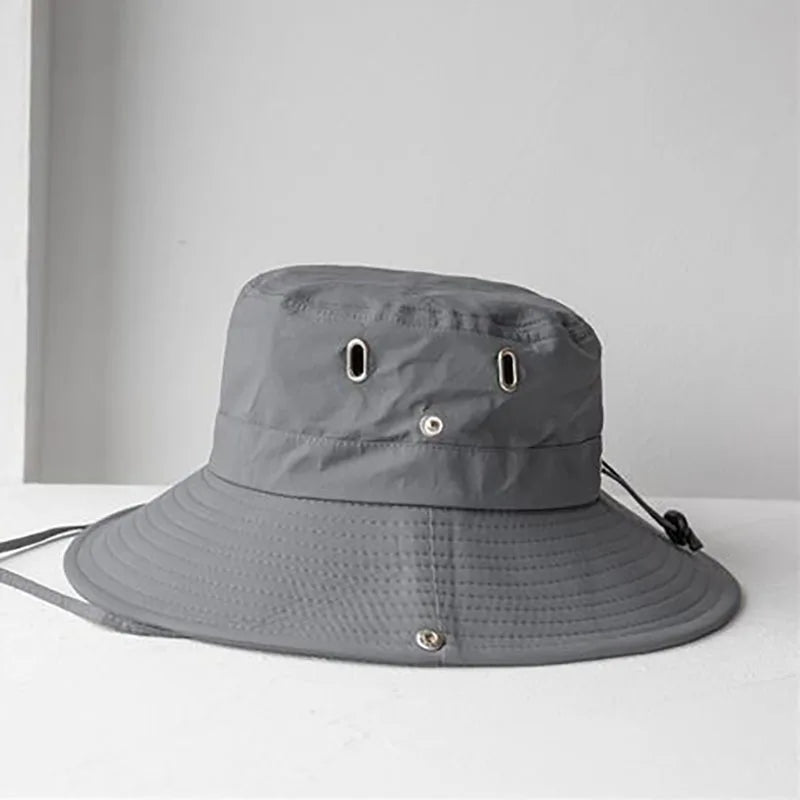 Summer Sun Hats UV Protection Outdoor Hunting Fishing Cap for Men Women Hiking Camping Visor Bucket Hat Neck Flap Fisherman Hat