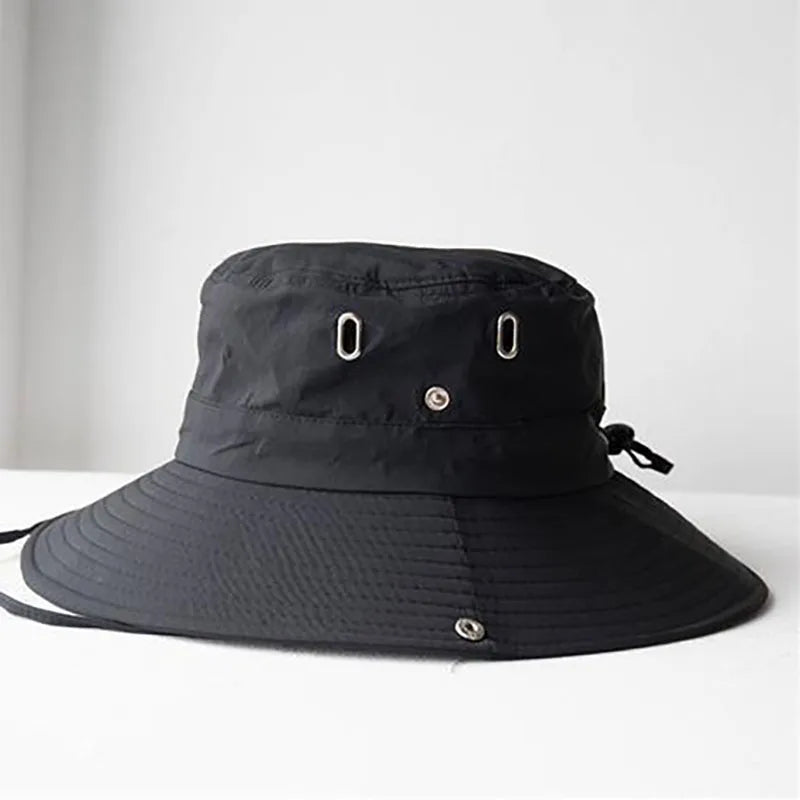 Summer Sun Hats UV Protection Outdoor Hunting Fishing Cap for Men Women Hiking Camping Visor Bucket Hat Neck Flap Fisherman Hat