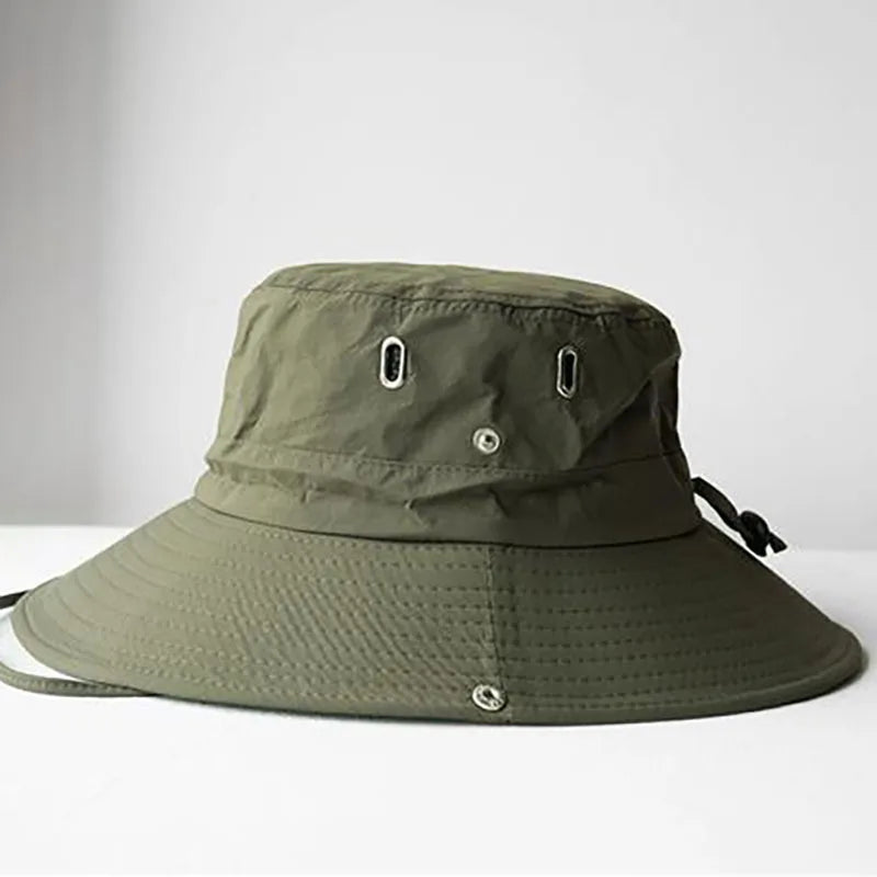Summer Sun Hats UV Protection Outdoor Hunting Fishing Cap for Men Women Hiking Camping Visor Bucket Hat Neck Flap Fisherman Hat