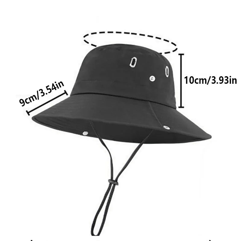 Summer Sun Hats UV Protection Outdoor Hunting Fishing Cap for Men Women Hiking Camping Visor Bucket Hat Neck Flap Fisherman Hat