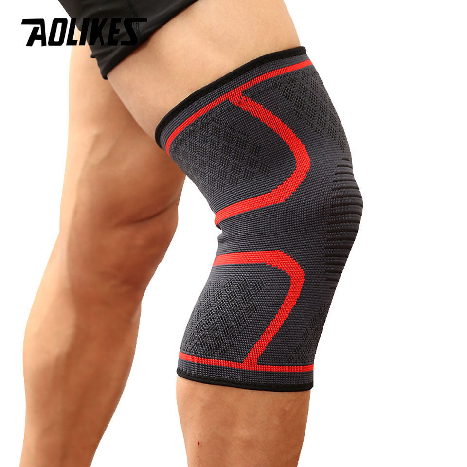 1pc AOLIKES Compression Knee Sleeve - Breathable, Non-Slip, Ideal for Running, Volleyball, Basketball, Yoga, Tennis, Football and more - Durable Polyamide & Nylon, Fitness Enthusiasts, Athletes, Fitness Accessory, Sports Gear