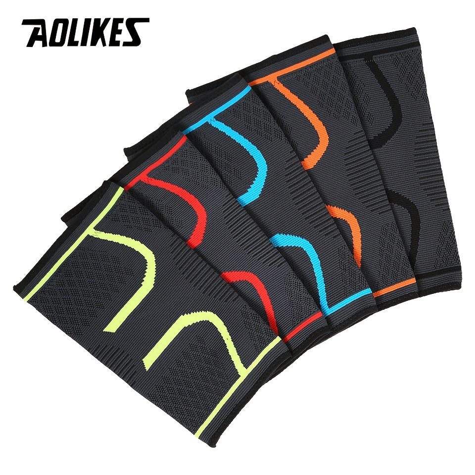1pc AOLIKES Compression Knee Sleeve - Breathable, Non-Slip, Ideal for Running, Volleyball, Basketball, Yoga, Tennis, Football and more - Durable Polyamide & Nylon, Fitness Enthusiasts, Athletes, Fitness Accessory, Sports Gear