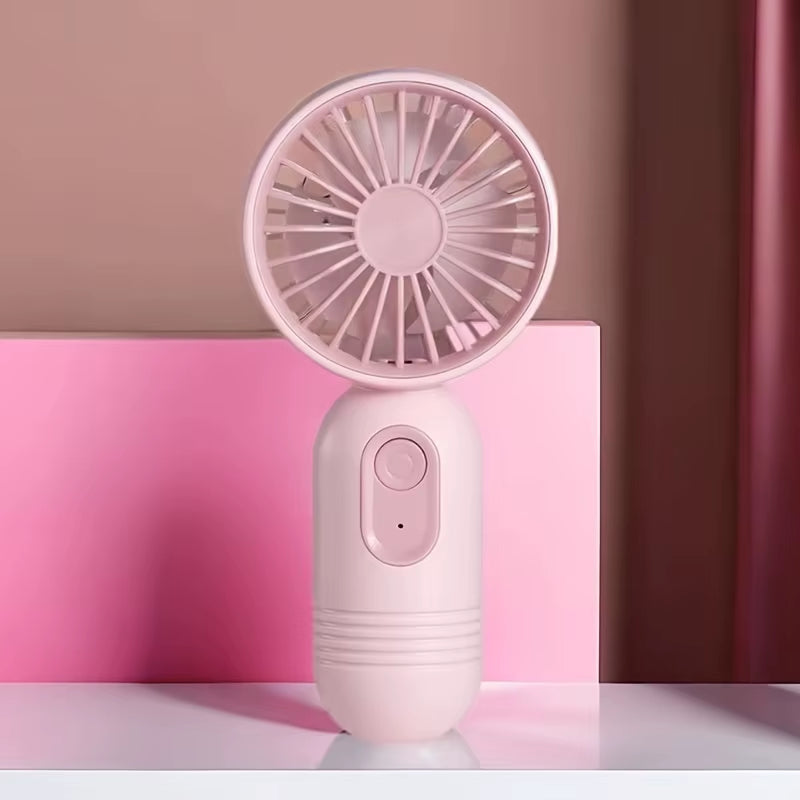 USB Mini Rechargeable Portable Fan with 3 Speeds, Handheld Fan for Gift Choice, Perfect for Office, Outdoor, Travel, Camping