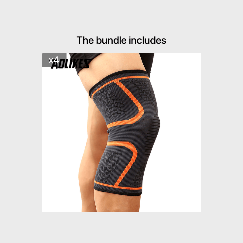 1pc AOLIKES Compression Knee Sleeve - Breathable, Non-Slip, Ideal for Running, Volleyball, Basketball, Yoga, Tennis, Football and more - Durable Polyamide & Nylon, Fitness Enthusiasts, Athletes, Fitness Accessory, Sports Gear