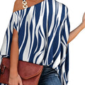 Women's Geometric Print Bat Sleeve Tops, Fashion Summer Loose Blouses For Daily, Women's Clothing